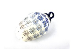 Hanger 3  Bunzlau Kerstbal ovaal Kerst